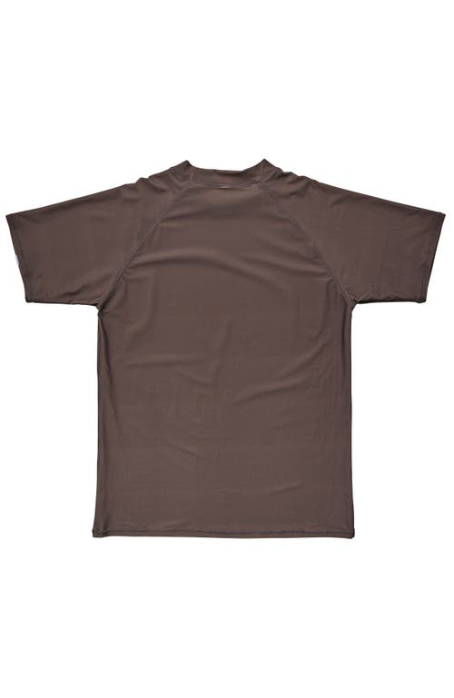 Snapper Rock Sustainable Short Sleeve Rash Top In Brown