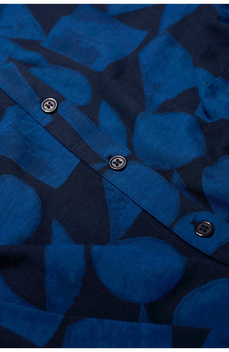 Seasalt Cornwall Coastline Long Sleeve Organic Cotton Blend Shirtdress, Alternate, color, Geo Tumble Maritime