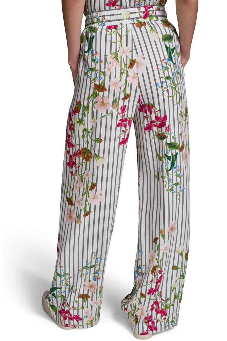 Stripe Flower Print Wide Leg Pants, Alternate, color, SOFT WHITE MIDNIGHT NAVY MULTI