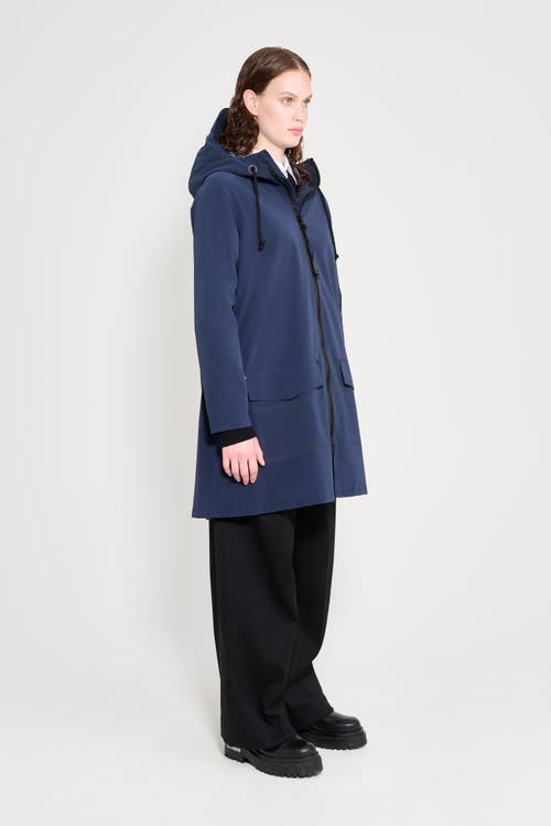 Stutterheim Mosebacke Patch Raincoat In Blue