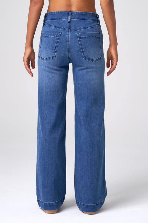 Franne Golde Effortless Wide Leg Jean In Animal Print