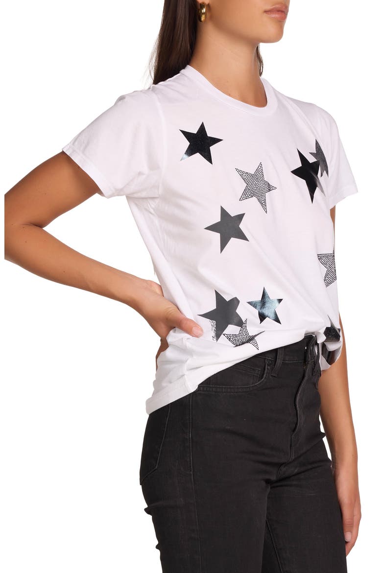 Wolf X Black Crystal Multi Stars Top, Alternate, color, White