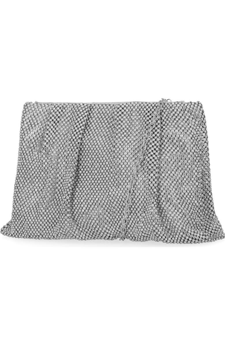 Jessica McClintock Francis Crystal Drape Clutch, Alternate, color, 42N-Silver