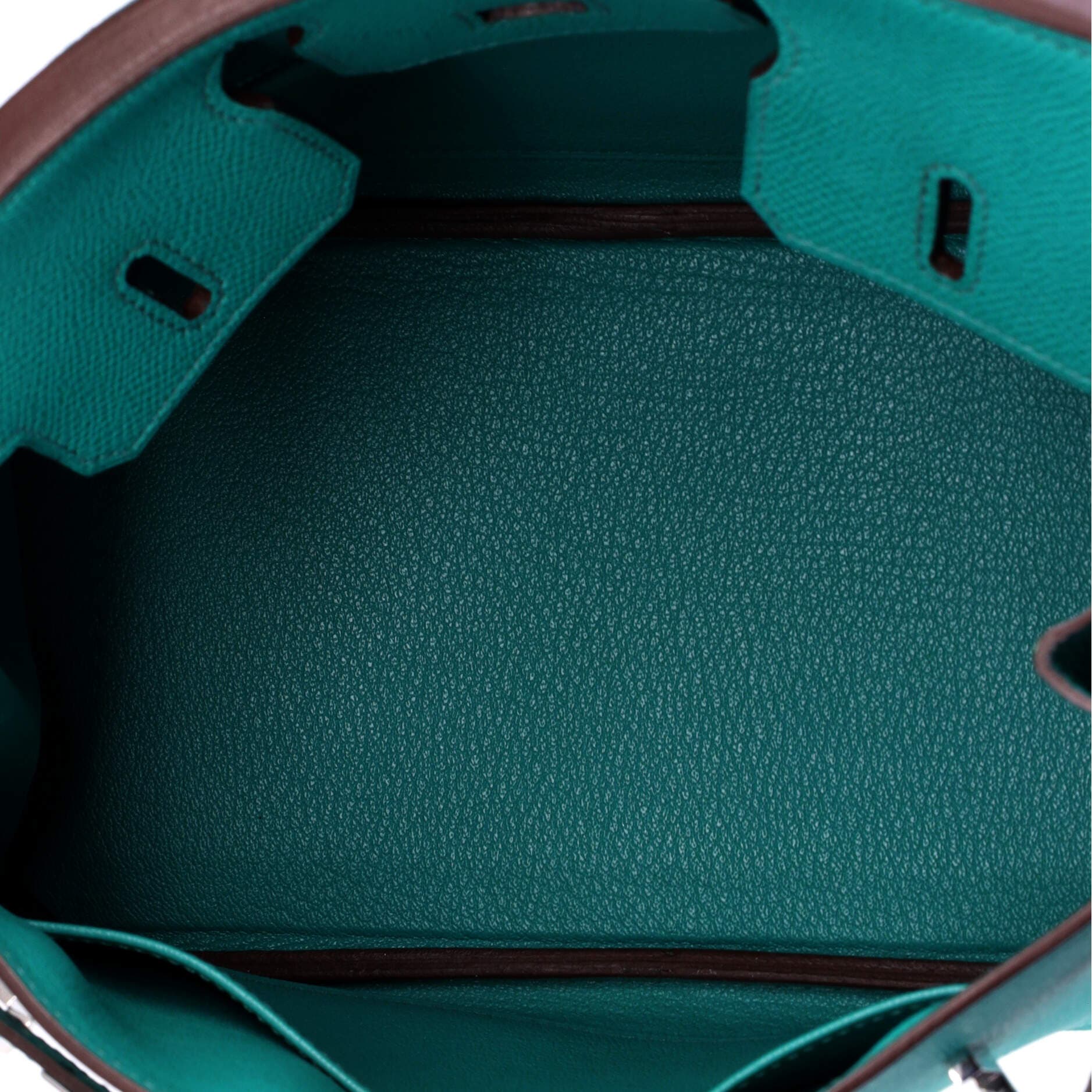 Pre-Owned Hermes Birkin Handbag Blue Epsom with Palladium Hardware 25, Alternate, color, Bleu Paon