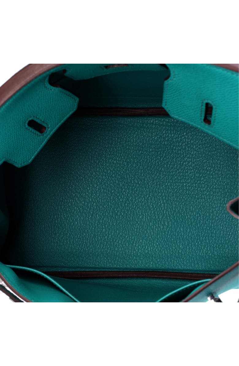 Pre-Owned Hermes Birkin Handbag Blue Epsom with Palladium Hardware 25, Alternate, color, Bleu Paon