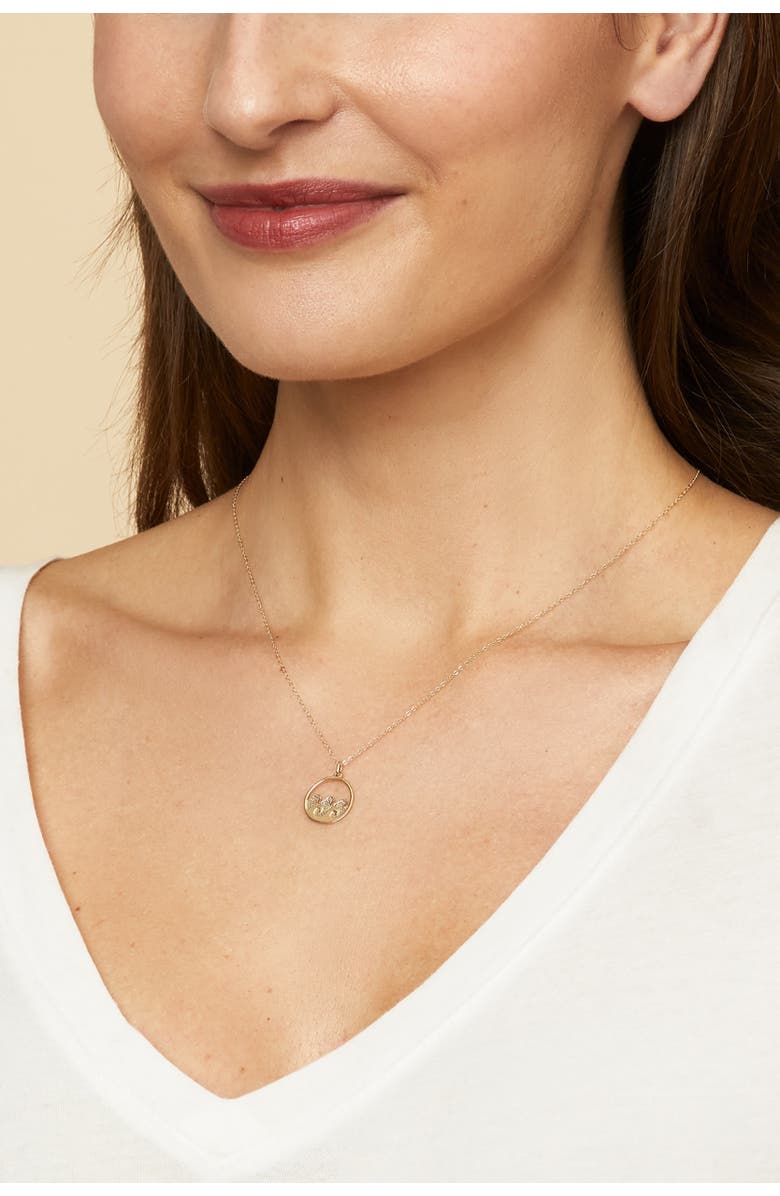 Oradina 14K Yellow Gold Making Waves Pendant Charm, Alternate, color, Yellow Gold