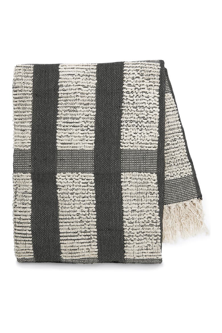 Luella Throw Blanket, Main, color, NATURAL / BLACK