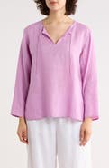 Eileen Fisher Princess Sleeve Linen Top