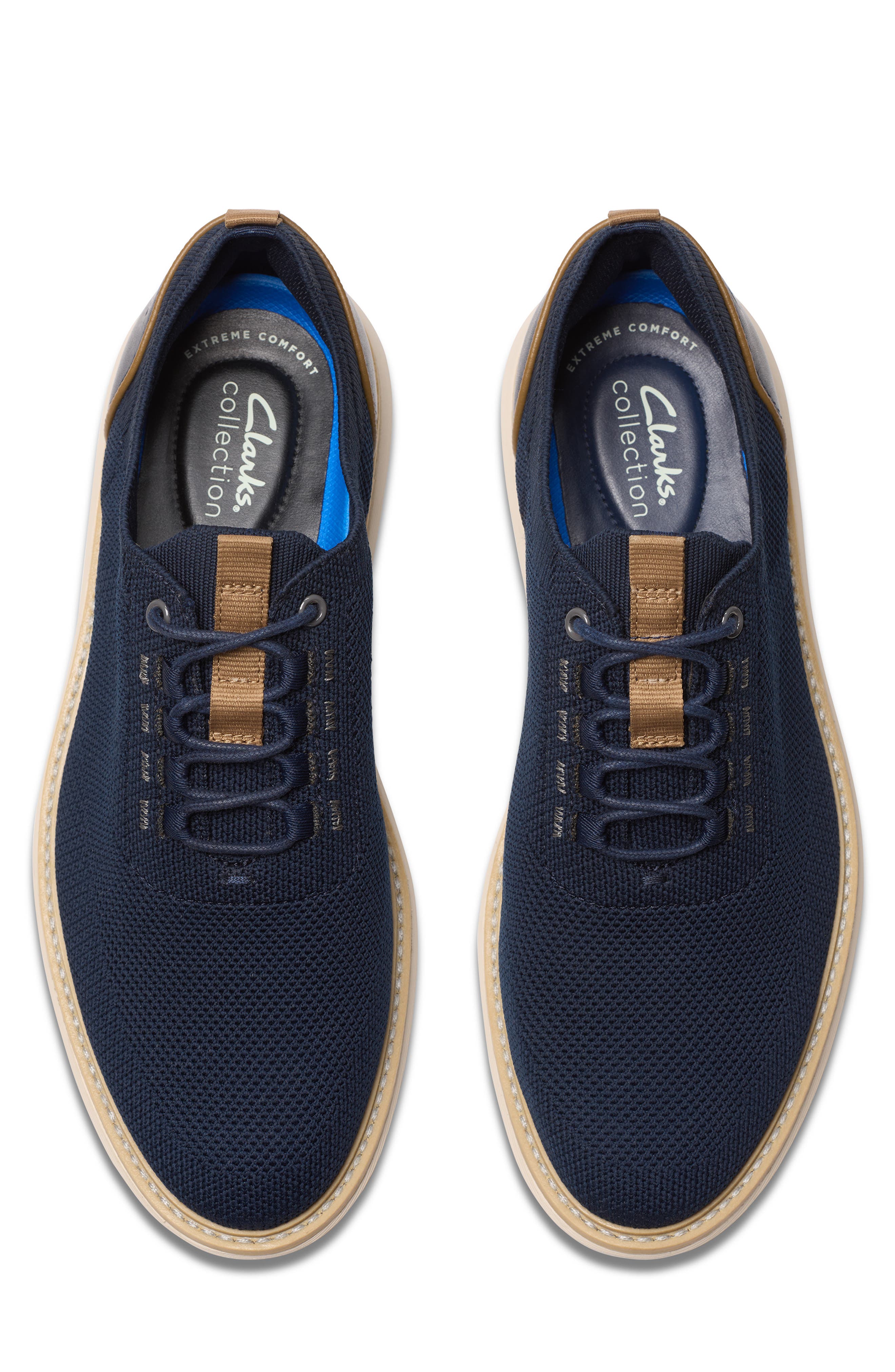 Clarks<sup>®</sup> Brantin Knit Sneaker, Alternate, color, Navy Knit