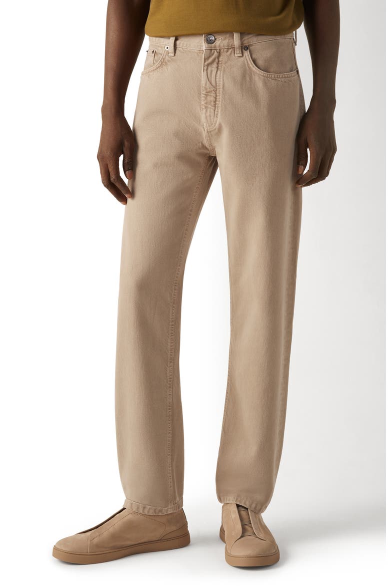 Slim Fit Jeans, Main, color, BEIGE