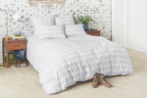 Carol & Frank 20" X 26" Mason Standard Wide Stripe Geometric Decorative Bedding Pillow Sham In White