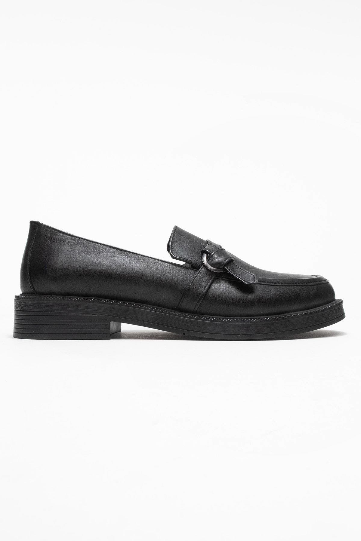 Galea Buckled Leather Loafers, Alternate, color, Black Leather
