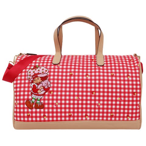 Gingham Weekender Duffel Bag