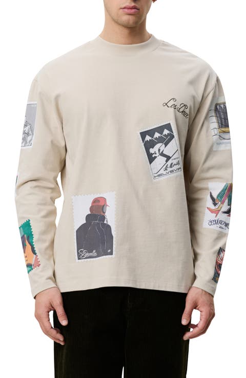 Stamp Graphic Long Sleeve T-Shirt