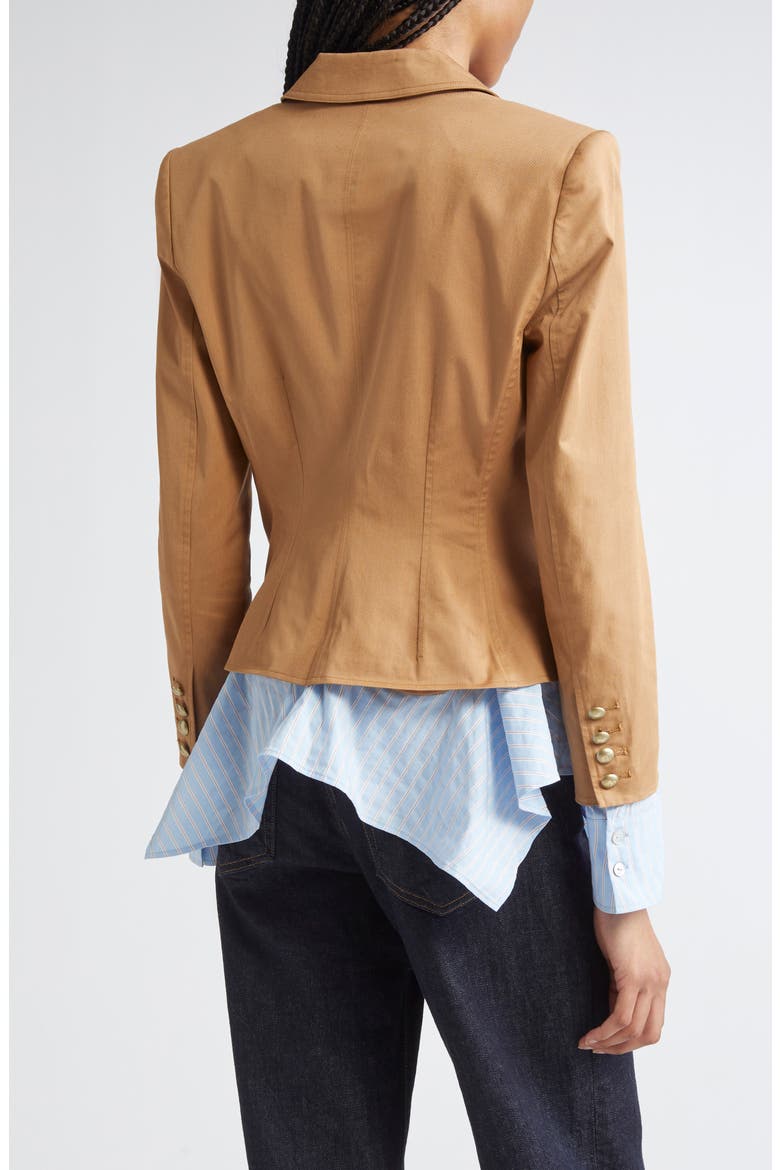 Shilo Stretch Cotton Jacket, Alternate, color, BROWN SANDSTONE/ BLUEBELL