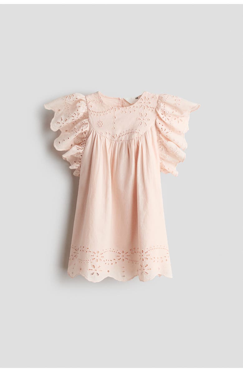 H&M Broderie Anglaise Dress, Main, color, Light Pink