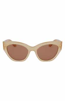 FERRAGAMO Classic Logo Tea Cup 55mm Cat Eye Sunglasses