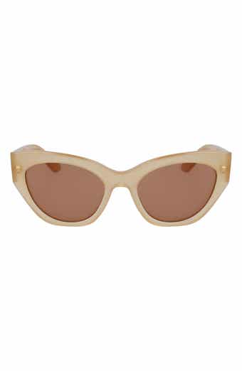 FERRAGAMO Classic Logo Tea Cup 55mm Cat Eye Sunglasses
