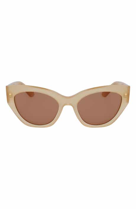 FERRAGAMO Classic Logo Tea Cup 55mm Cat Eye Sunglasses