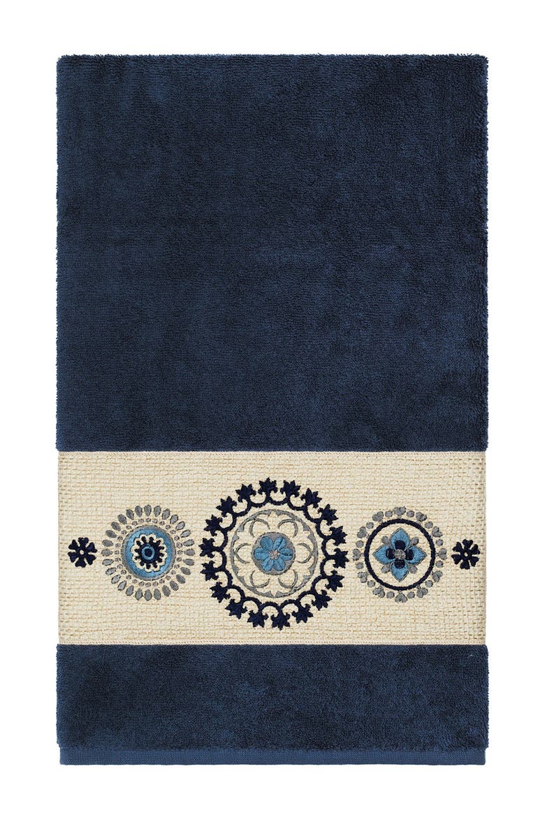Isabelle 3-Piece Embellished Towel Set - Midnight Blue, Alternate, color, MIDNIGHT BLUE