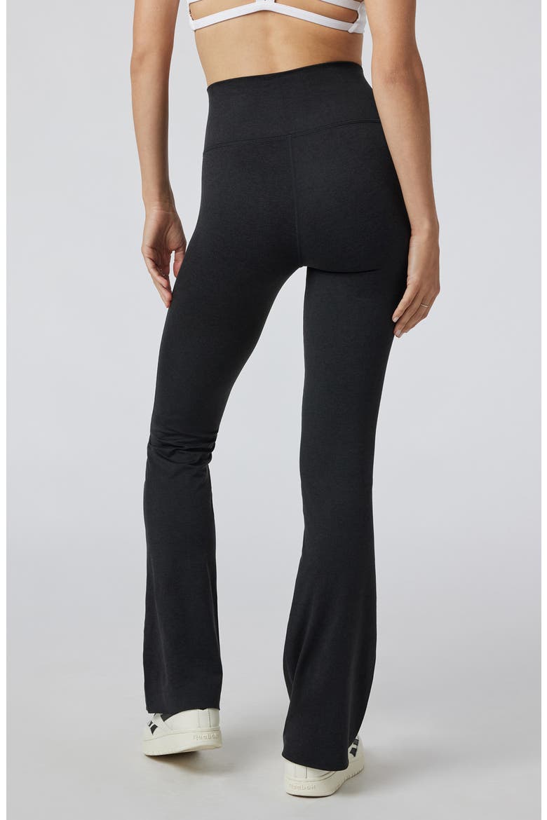 Halo Slim Flare Leggings, Alternate, color, BLACK HEATHER
