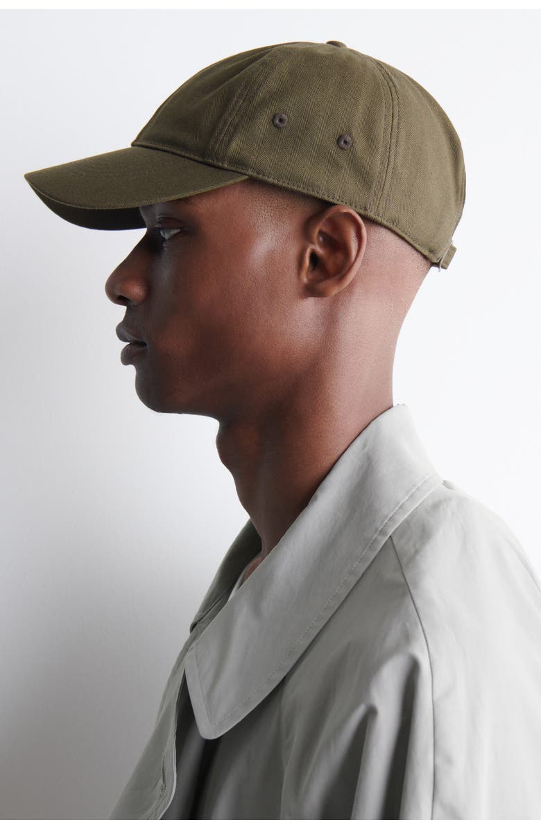 COS Cotton Baseball Cap, Alternate, color, Brown