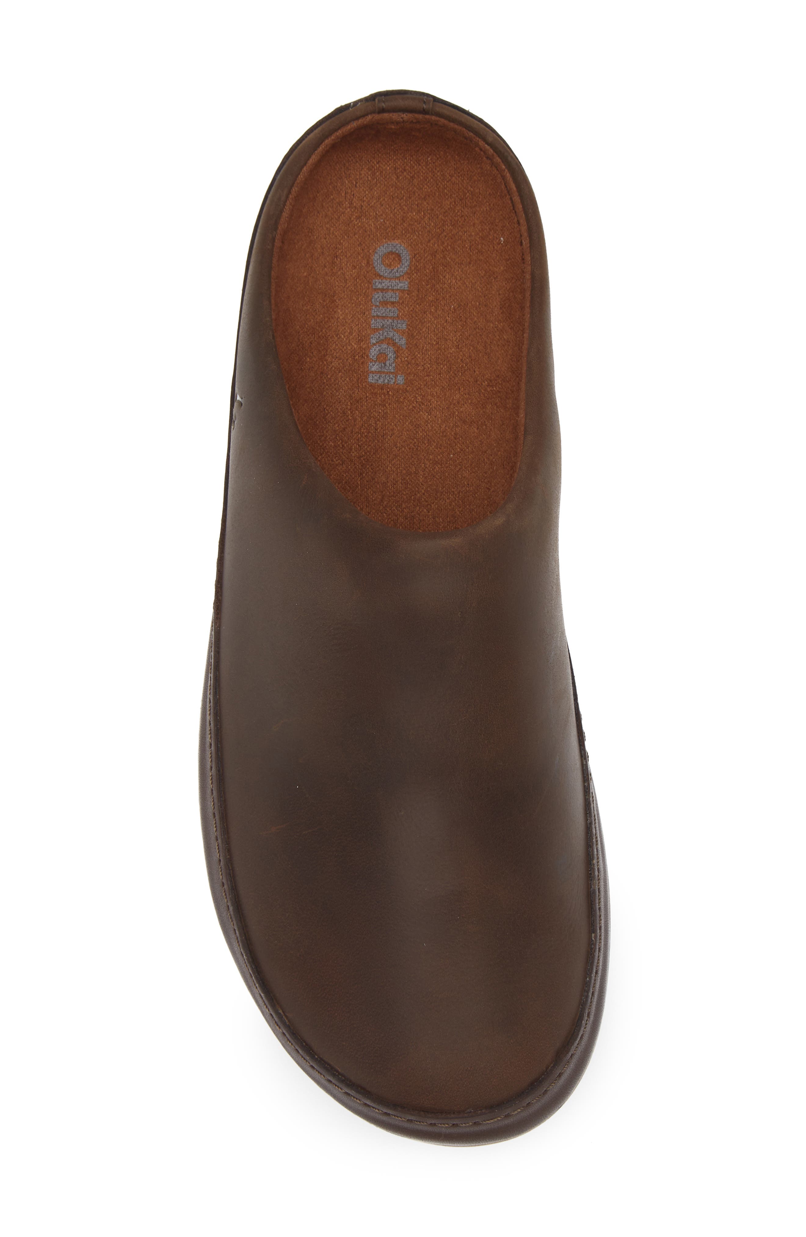 OluKai Ku'u Leather Mule, Alternate, color, Dark Java/ Dark Java