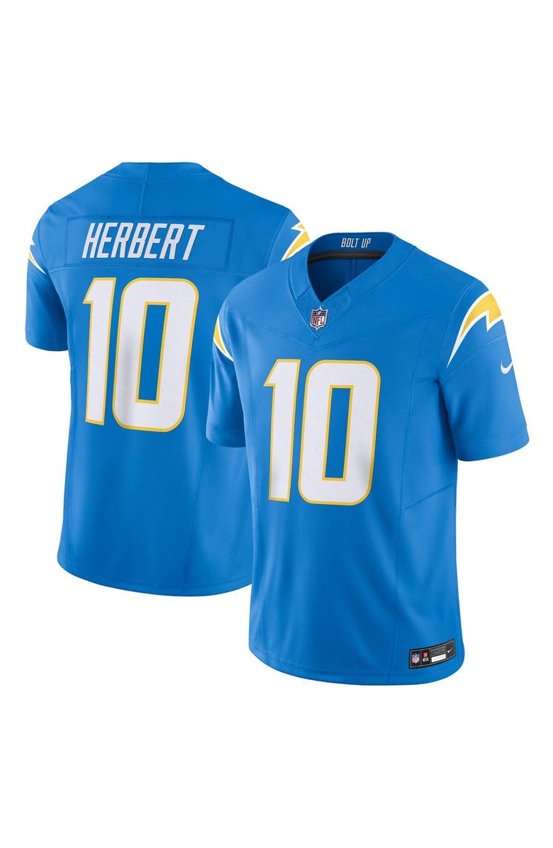 Nike Men's Nike Justin Herbert Powder Blue Los Angeles Chargers Vapor F.U.S.E. Limited Jersey, Main, color, Powder Blue