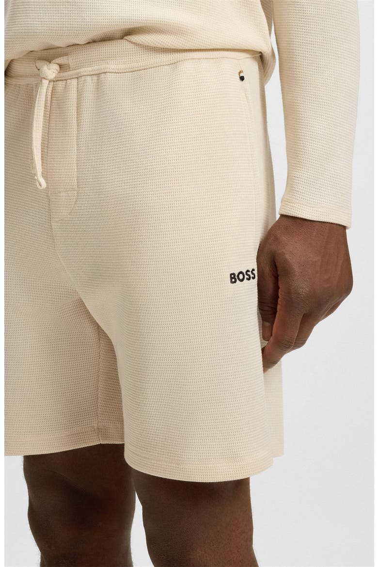 Waffle Knit Lounge Shorts, Alternate, color, OPEN WHITE