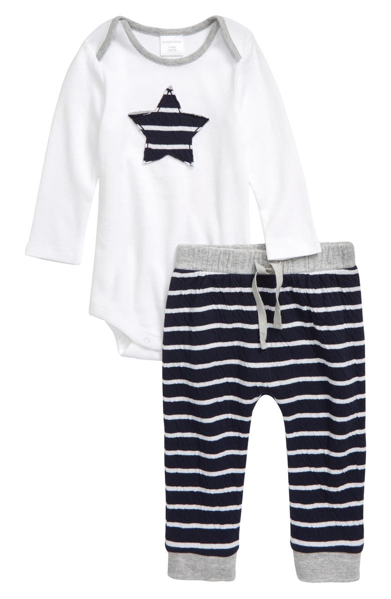 Nordstrom Baby Appliqué Bodysuit & Pants Set, Main, color,