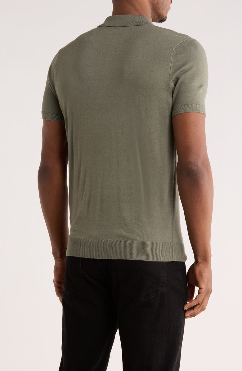 DENIM AND FLOWER Quarter Zip Polo Sweater, Alternate, color, 