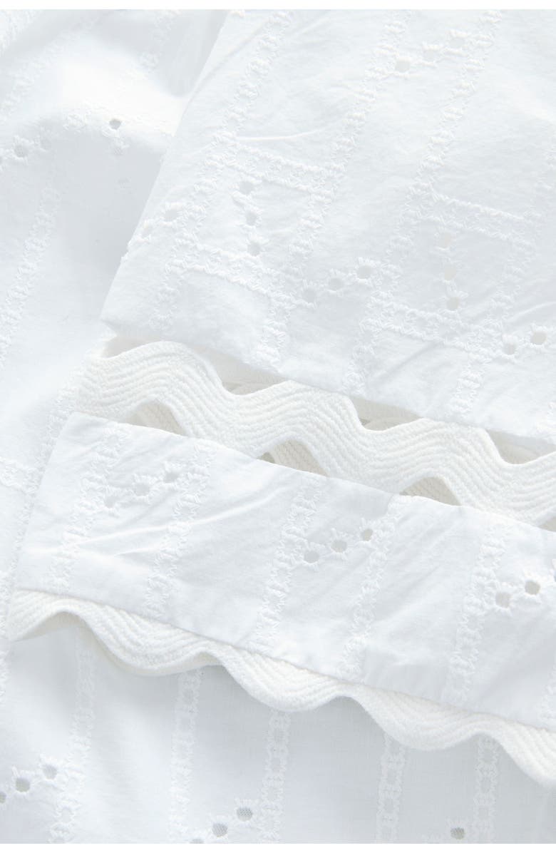 NEXT Broderie Boho Short Sleeve Rickrack Cotton Top, Alternate, color,