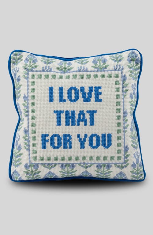 Furbish Needlepoint Pillow In Multi
