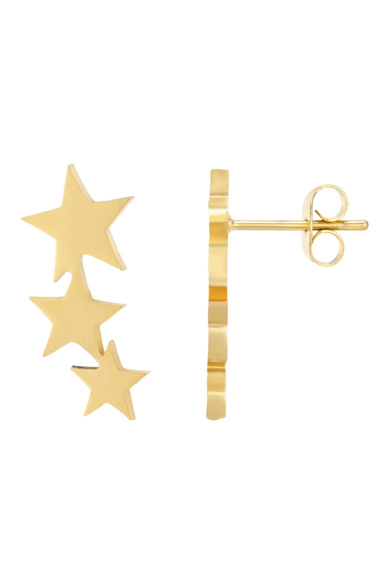 Triple Star Ear Crawlers, Alternate, color, GOLD
