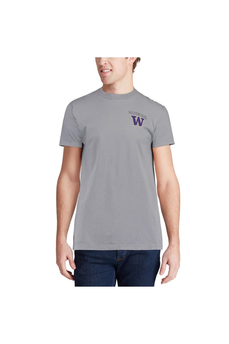 Men's Gray Washington Huskies Comfort Colors Campus Scenery T-Shirt, Alternate, color, Gray