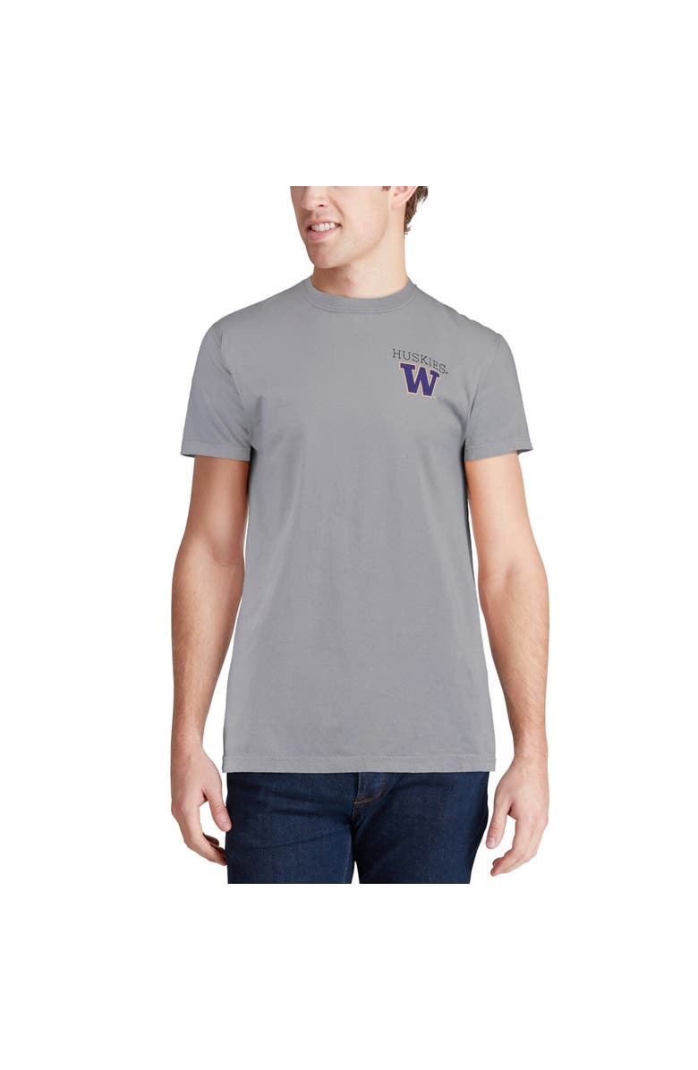 IMAGE ONE Men's Gray Washington Huskies Comfort Colors Campus Scenery T-Shirt, Alternate, color, 