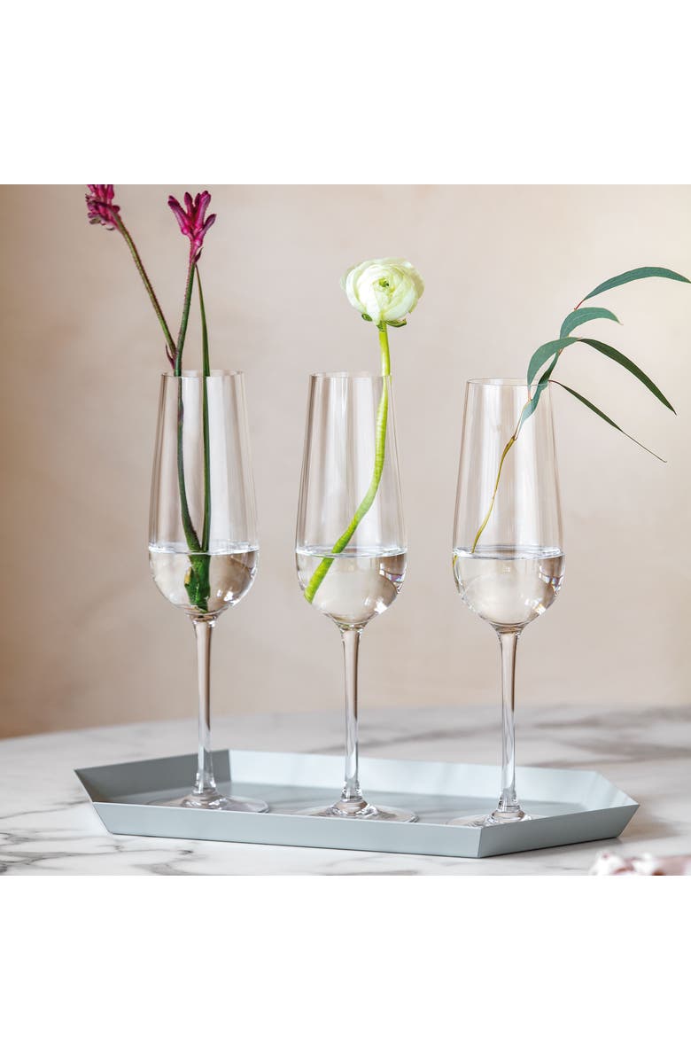 Villeroy & Boch Rose Garden Flute Set of 4, Alternate, color, Clear