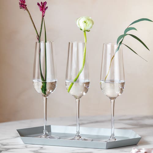 Villeroy & Boch Rose Garden Flute Set Of 4 In Clear