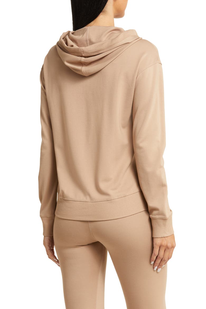 Horizon Line Quarter Zip Hoodie, Alternate, color, NATURAL