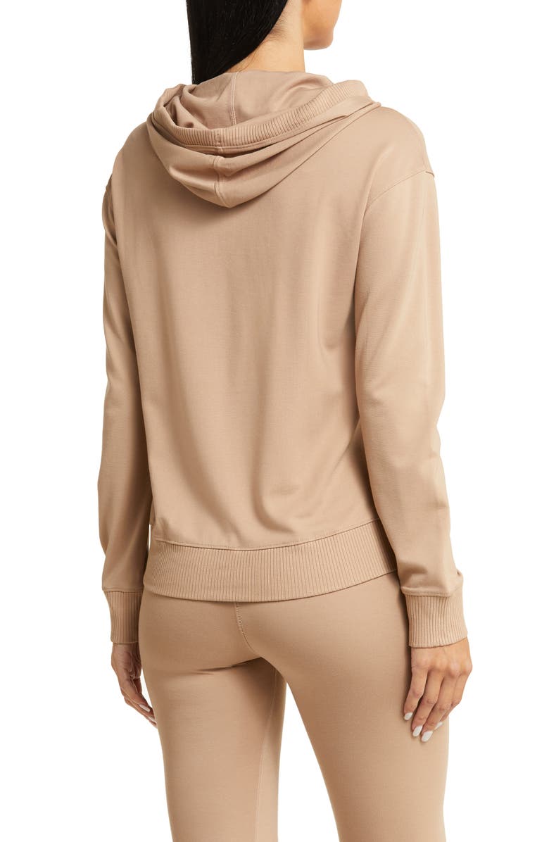 TravisMathew Friday Ponte Half Zip Hoodie, Alternate, color, Natural