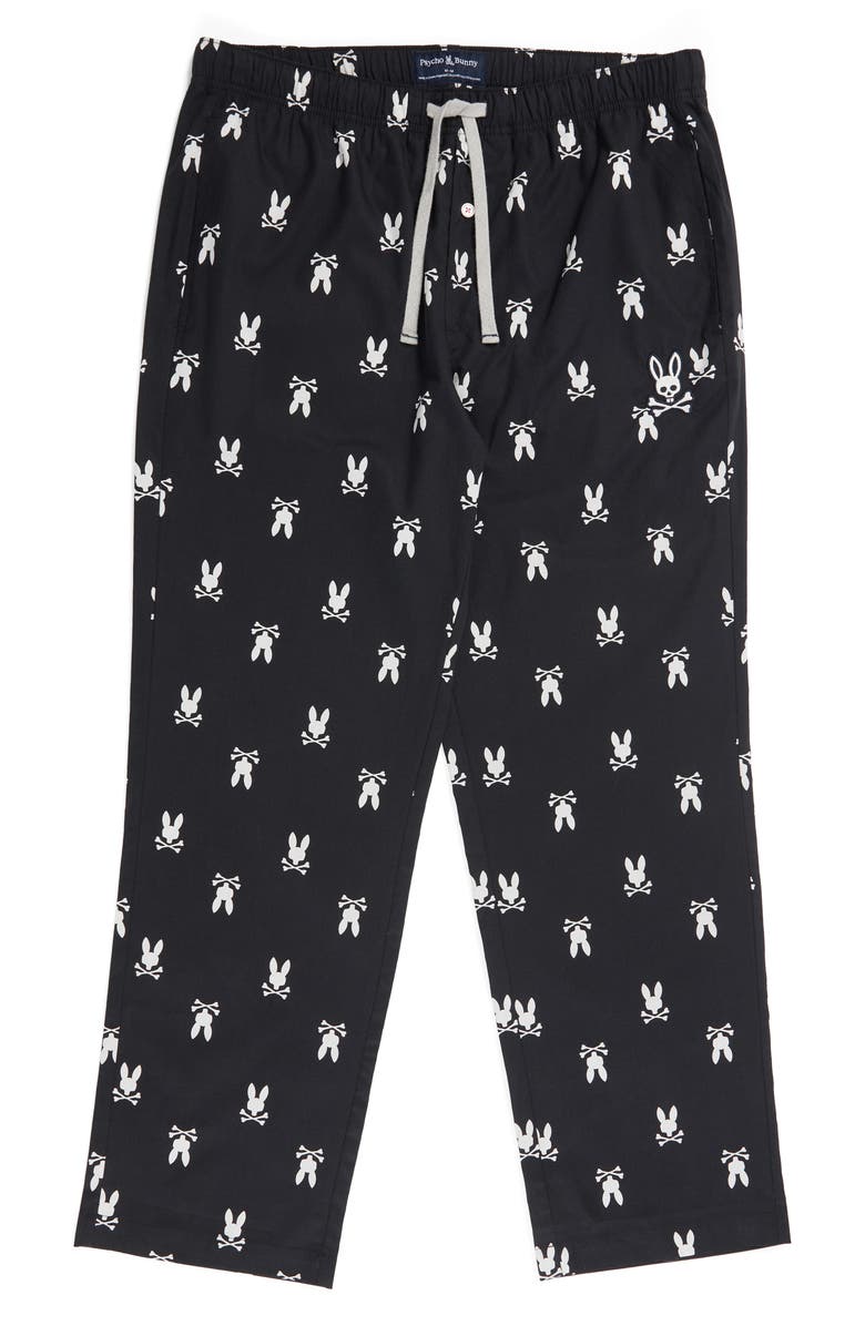 Psycho Bunny Cotton Poplin Pajama Pants, Alternate, color, 