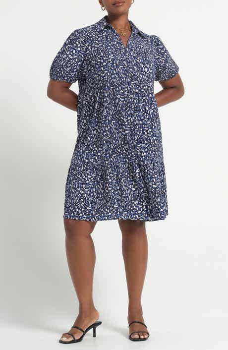Abstract Print Jersey Dress