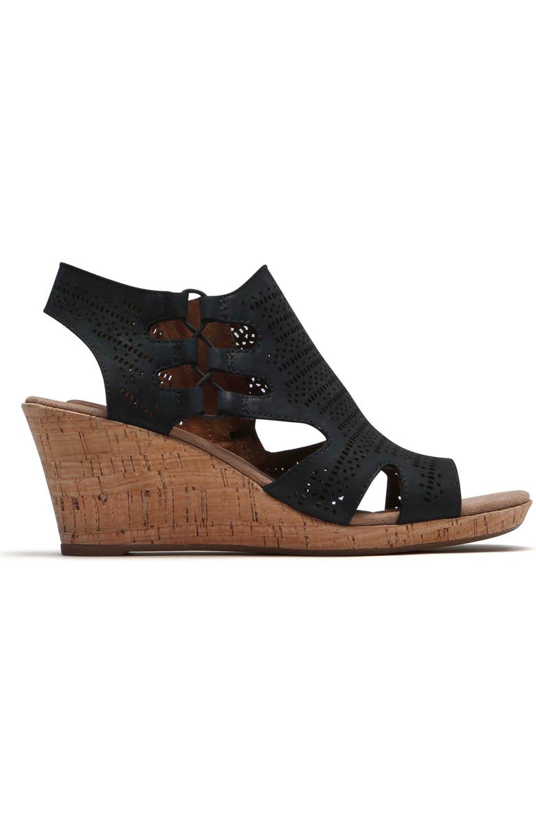 Rockport Cobb Hill Janna Perforated Wedge Sandal, Alternate, color,