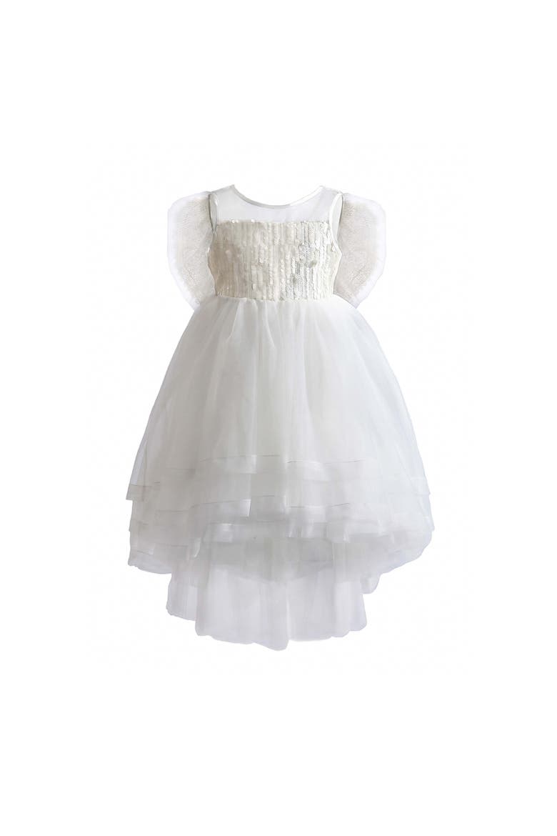 Novalie Layered Tulle Dress, Alternate, color, White