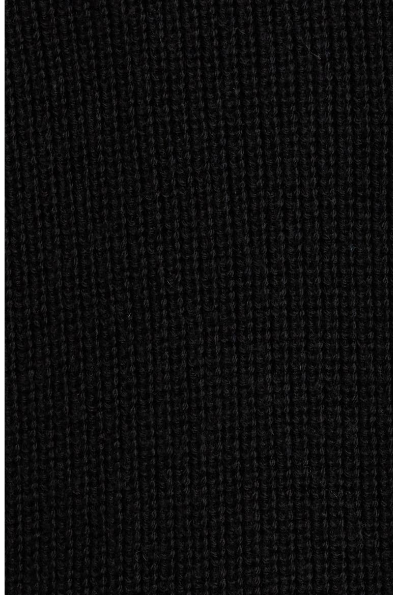 Merino Wool Bracelet Sleeve Sweater, Alternate, color, BLACK