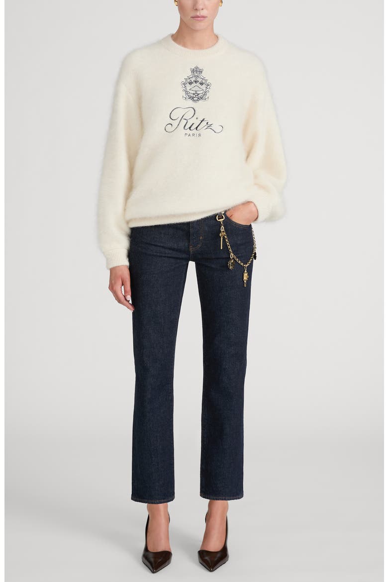 x The Ritz Paris Cashmere Blend Glow Sweater, Alternate, color, CLOUD