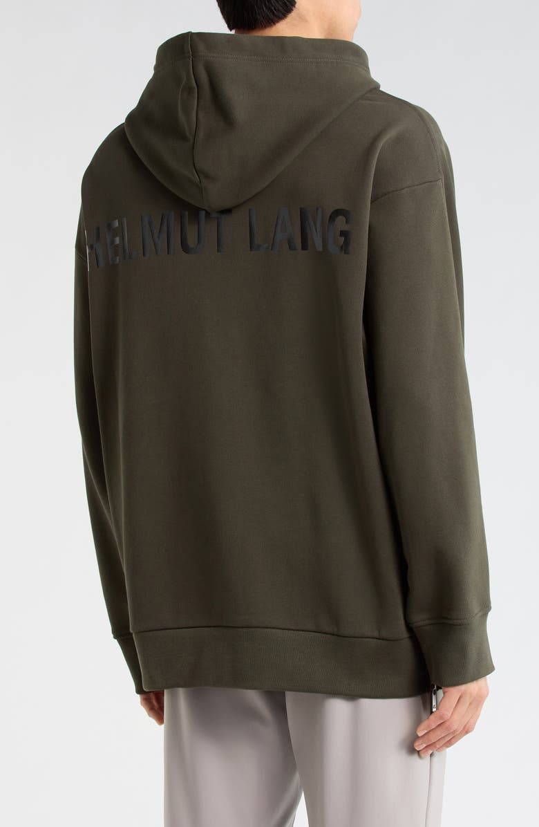 Helmut Lang Mega Zip Cotton Hoodie, Alternate, color, Seaweed