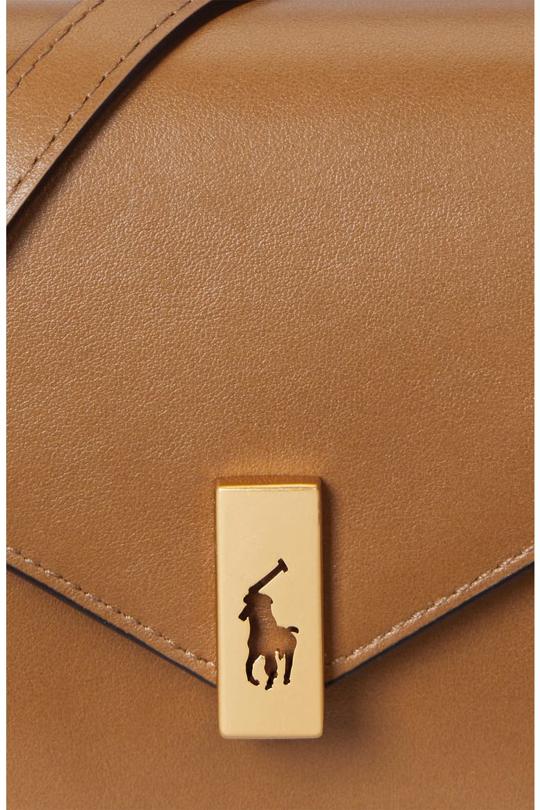 Polo ID Chain Leather Crossbody Wallet, Alternate, color, TAN