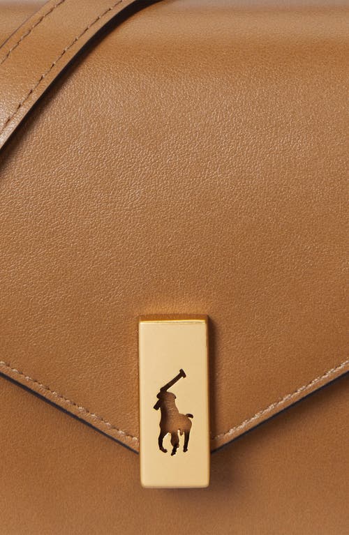 Polo Ralph Lauren Sport Calf Leather Chain Wallet In Brown
