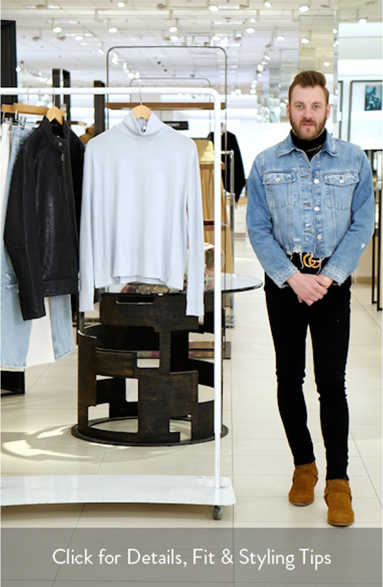 Boxy Button & Loop Turtleneck